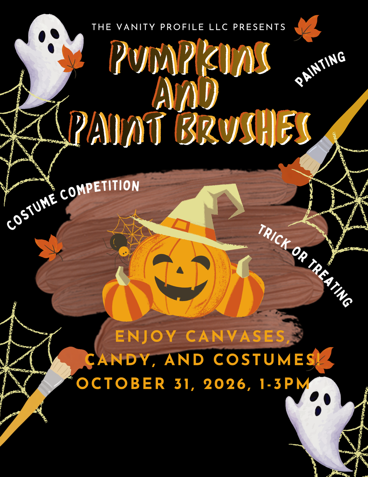 Pumpkins and Paint Brushes